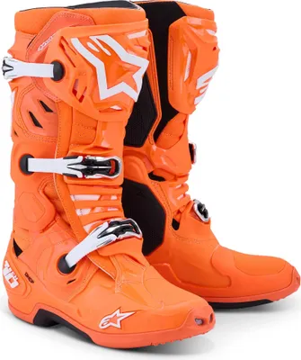 Zdjęcie produktu dla Buty motocrossowe Alpinestars Tech 10 Supervented, pomarańczowe/czarne/białe, rozmiar 8