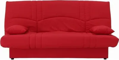 Image de Canapé Convertible Clic Clac 3 Places, Tissu Rouge, 190 x 92 cm, Style Contemporain, DREAM