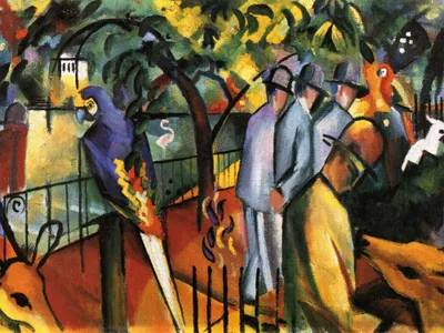Produktbild von August Macke Kunstdruck Bild - Zoologischer Garten I (60 x 80 cm)