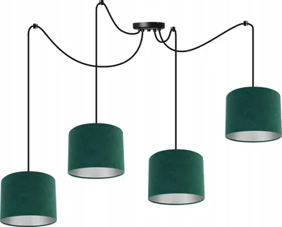 Obrázek produktu pro Závěsná lampa, stropní lustr, chrom, sametový stínidlo