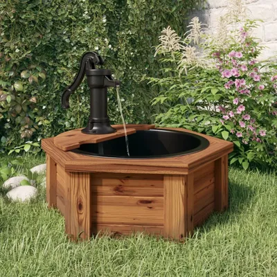 Obrázok produktu pre vidaXL Záhradná fontána s čerpadlom 57x57x53 cm Masívne jedľové drevo