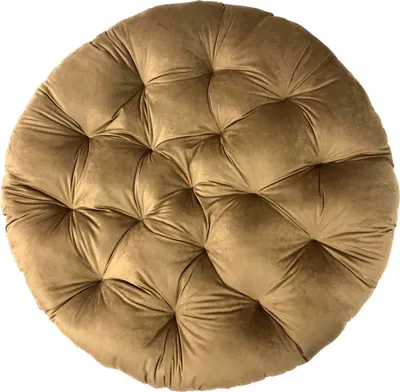 Produktbild von Kissen für Hängesessel, Hängestuhl - Runde Sitzkissen mit Silikonfaser - Kissen für Hängeschaukel aus Samtstoff - Hängesitz - Beige - Indoor & Outdoor - Dekokissen für Allergiker