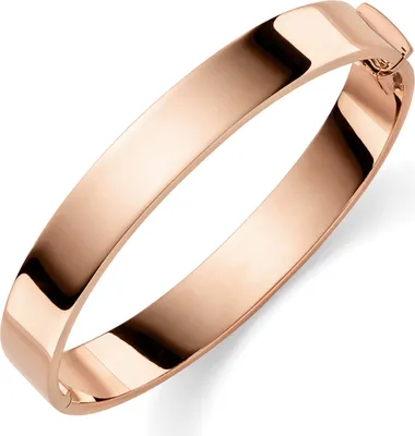 Produktbild von 10mm Armreif 60x50mm Armschmuck 585 Gold Rotgold massiv glänzend flach schlicht
