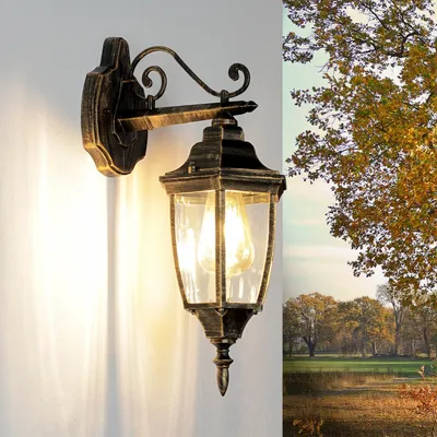 Produktbild von Rabalux 8381 Außenwandleuchte Toronto, E27, gold, rund, Klassisch, IP44, ø205mm
