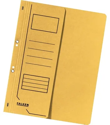 Produktbild von Falken Ösenhefter, A4, halber Vorderdeckel, gelb