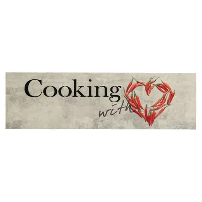 Immagine prodotto di vidaXL Tappeto da cucina lavabile paprika 45x150 cm velluto