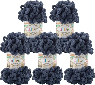 Produktbild von 500g Strickgarn ALIZE Puffy Uni, stricken ohne Nadeln auch für Anfänger geeignet