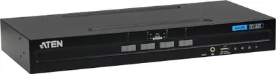 Obrázek produktu pro ATEN CS1184D, 3840 x 2160 px, 4K Ultra HD, Instalace do racku, 5,4 W, Černá
