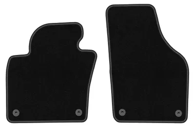 Image de Tapis avant en moquette pour Volkswagen Tiguan I 2007-2015 (monospace) – 2 pièces, noirs, sur mesure – Wielganizator BASIC