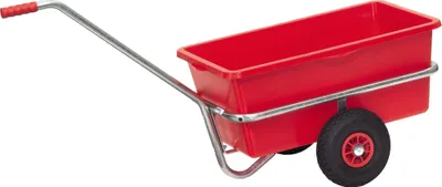 Produktbild von Fetra Handwagen 6101 mit roter Kunststoffmulde 90 Ltr., 6101 6101L
