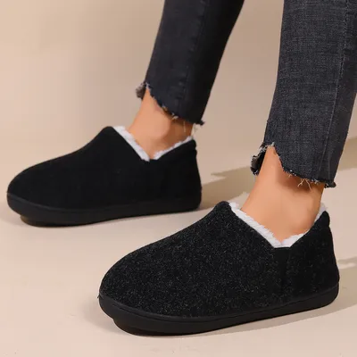 Produktbild von INF Fleece-gefütterte Hausschuhe, warme und bequeme Indoor-Schuhe
