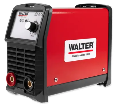 Produktbild von WALTER Inverter Schweißgerät 120 A, Elektroden-Schweißgerät, 230 V, Inverter-Technik, Leicht und Kompakt, IP21S, Inkl. Schlackenhammer, Schweißschutzschild und Tragegurt
