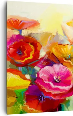 Produktbild von Bild auf Leinwand - Leinwandbild - Einteilig - Blumen Frühling Flora Garten - 80x120cm - Wand Bild - Wanddeko - Wandbilder - Leinwanddruck - Wanddekoration - Leinwand bilder - Wandbild - PA80x120-2877