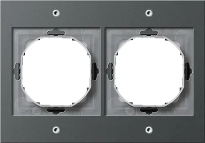 Image de Cadre Gira, double, TX44, encastré IP44, anthracite, 1 pièce.