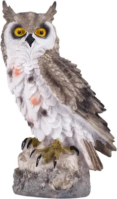 Imagen del producto de Figura de búho de resina, decoración para jardín, 15 cm, para uso en exteriores