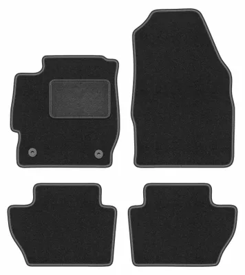Produktbild von Velours-Fußmatten für Ford Ka+ 2014- (Schrägheck) – 4-tlg, Graphit, passgenau – Wielganizator LUX