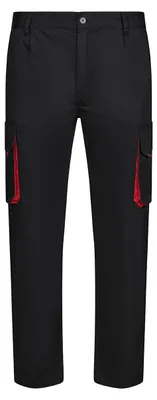 Produktbild von Velilla 103004 - Mehrtaschenhose (Größe 52) Farbe schwarz und rot – Schwarz/Rot