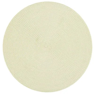 Produktbild von Platzset Polypro Ecru rund ca. 35 cm Ø abwaschbar Tischset Platzdeckchen