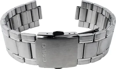 Produktbild von Casio Uhrenarmband | Ersatzband Edelstahl Silberfarben für MTP-1328BD