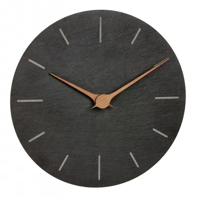 Produktbild von TFA Dostmann 60.3068.10 Quarz Wanduhr 25 cm x 4.3 mm Schiefer Schleichendes Uhrwerk (lautlos) (60.3068.10)