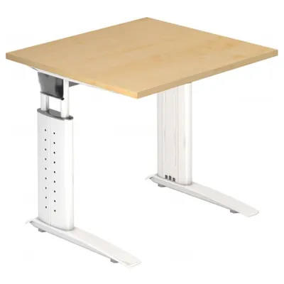Produktbild von UNDA 8 W - 80 x 80 höhenverstellbar Ahorn/Weiß