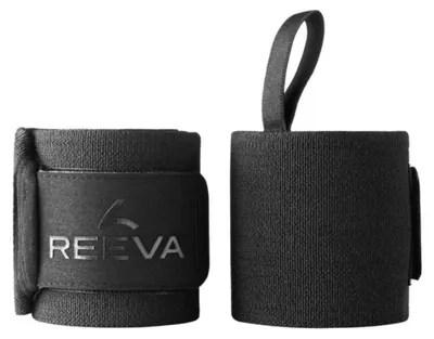 Produktbild von Reeva Powerlifting Handgelenkbandagen – 60 cm – Schwarz