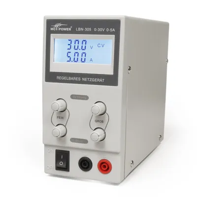 Immagine prodotto di Alimentatore da laboratorio McPower "LBN-305", 0-30 V, 0-5 A regolabile, display LC
