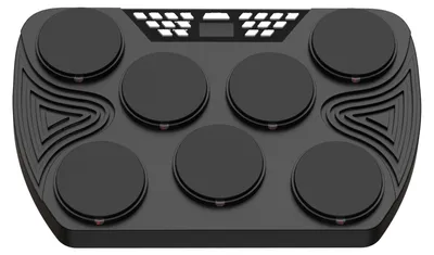 Image de Batterie électronique portable, kit de batterie de table rechargeable avec deux haut-parleurs stéréo, idéal pour les débutants
