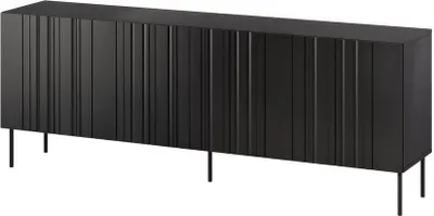 Produktbild von MIRJAN24 Türkommode Isla 200 4D, Kommode mit vier Drehtüren, Wohnzimmer Kollektion (Farbe: Schwarz)