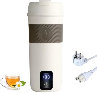 Produktbild von Klein Reise-Wasserkocher 300W 220V – Tragbarer Mini-Wasserbecher mit Abschaltautomatik & integriertem Kabel – Ideal für Tee & Kaffee unterwegs