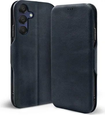 Produktbild von Conie Retro Klapp Tasche für Samsung Galaxy A15 4G/5G Kartenfach Hülle Rundumschutz in Blau