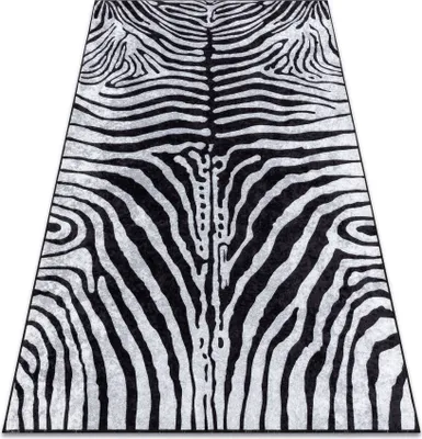 Immagine prodotto di Tappeto lavabile MIRO 51331.803 Zebra antiscivolo - nero / bianca nero 140x190 cm