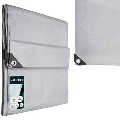 Productafbeelding van Afdekzeil Waterdicht - 4 x 5 Meter 160 Gram Per M2 - Polyethyleen Zeil