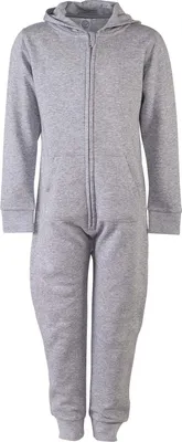 Productafbeelding van Skinnifit Minni kinderoverall met rits, model RW5294 (7/8 jaar (128)) (Grijze melange)