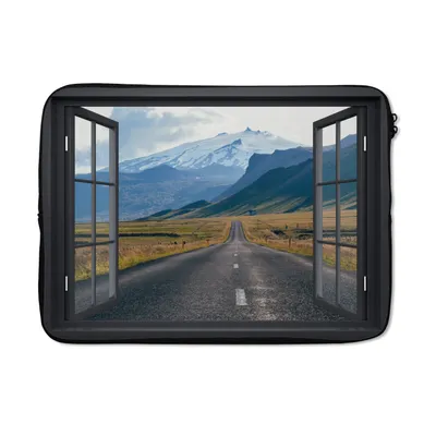 Produktbild von MuchoWow® Laptop Hülle 13 Zoll Aussicht - Berg - Straße Laptoptasche - Laptophülle - Sleeve - Rundumschutz