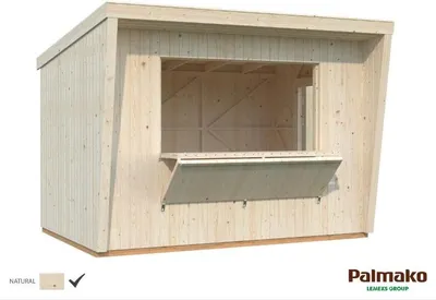 Produktbild von Palmako Marktstand Kira 7,7 m² - 16 mm naturbelassen