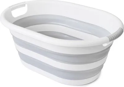 Produktbild von Faltbarer Waschbeutel, 38 Liter, BPA-frei, tragbar, grau