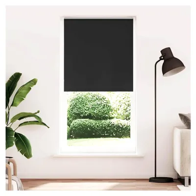 Produktbild von Verdunkelungsrollo Schwarz 110x230 cm, Stoffbreite 105,7 cm, Klemmfix, Thermorollo