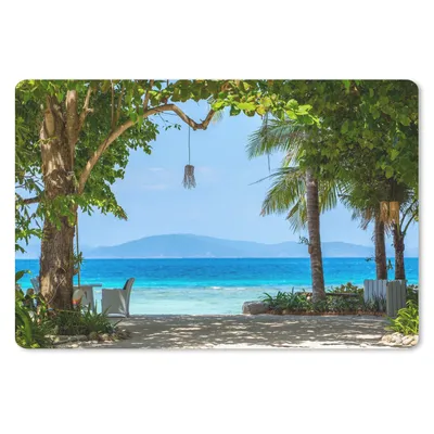Produktbild von MuchoWow® Schreibtischunterlage Tropisch - Strand - Meer 60x40 cm - XXL Mauspad - Großes Mauspad