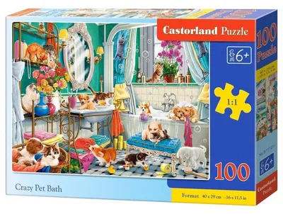 Immagine prodotto di Puzzle 100 pezzi Crazy pet bath Castorland 111251