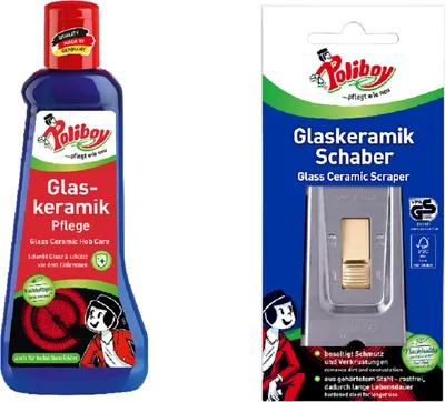 Produktbild von Poliboy Glaskeramik Pflege, 200 ml + Glaskeramik Schaber