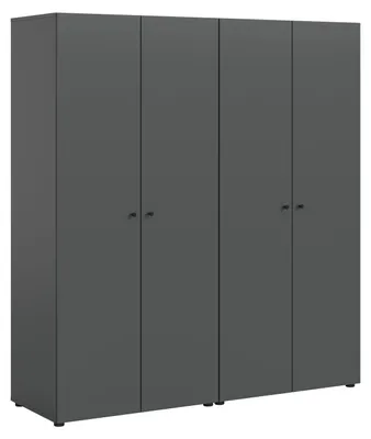 Produktbild von Darwin Kleiderschrank 4 Türen Anthrazit.