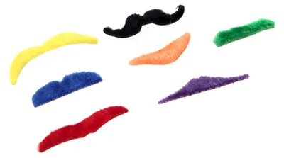 Obrázok produktu pre 7 ks samolepiacich umelých fúzov a knírov – kostýmové doplnky na Halloween, vtipné party, cosplay, sortiment fúzov a knírov na maškarný ples, viacfarebné