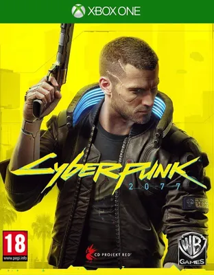Cover art for the video game Cyberpunk 2077 for Xbox One.