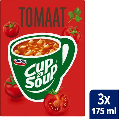 Produktbild von Unox Cup-a-Soup Tomaat 54g – Schnelle Tomatensuppe im Becher, ideal für unterwegs