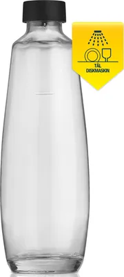 Produktbild von SodaStream Duo Stylische Glaskaraffe de für Maschine Duo NUR in Pink. Nachfüllbare Karaffe für kohlensäurehaltige Getränke. Spülmaschinenfest. Solo kompatibel mit Wasser mit Gas Duo, 1L, Schwarz