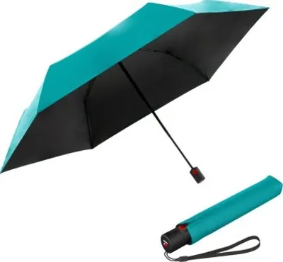 Obrázek produktu pro Knirps KNIRPS U.200 TURQUOISE WITH BLACK - elegantní dámský plně automatický deštník