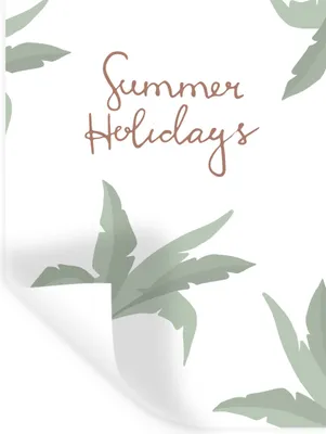 Produktbild von MuchoWow® Wandtattoo Wandsticker Wandaufkleber Sommer - Zitat - Palme 120x160 cm Selbstklebend und Repositionierbar - Wierderverwendbar - Selbstklebend