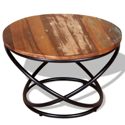 Image de vidaXL Table basse en vieux bois massif 60x60x40 cm