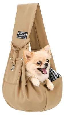 Imagen del producto de Bolsa transportadora para perros, reversible, para cachorros de hasta 7,5 kg